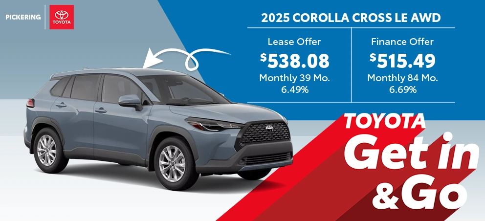 Get in & Go Event 2025 Toyota Corolla Cross AWD LE @ Pickering Toyota