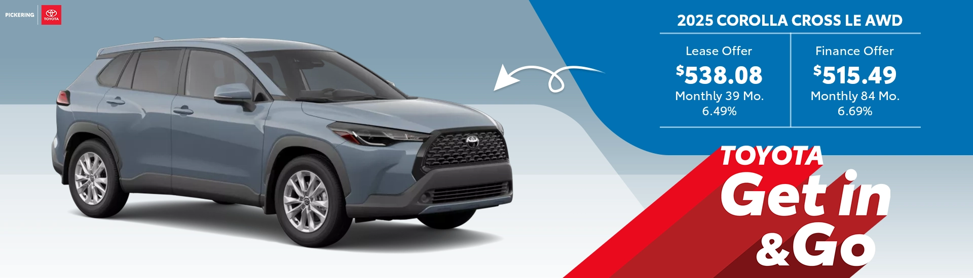 Get in & Go 2025 Toyota Corolla Cross LE AWD @ Pickering Toyota