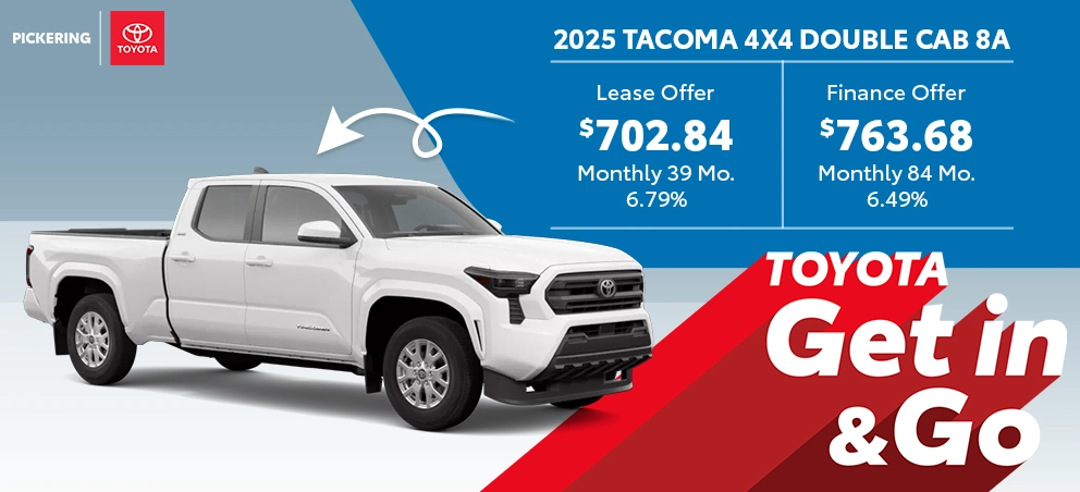 Get in & Go Event 2025 Toyota Tacoma 4X4 Double Cab 8A - SR5 (6-ft Bed) @ Pickering Toyota