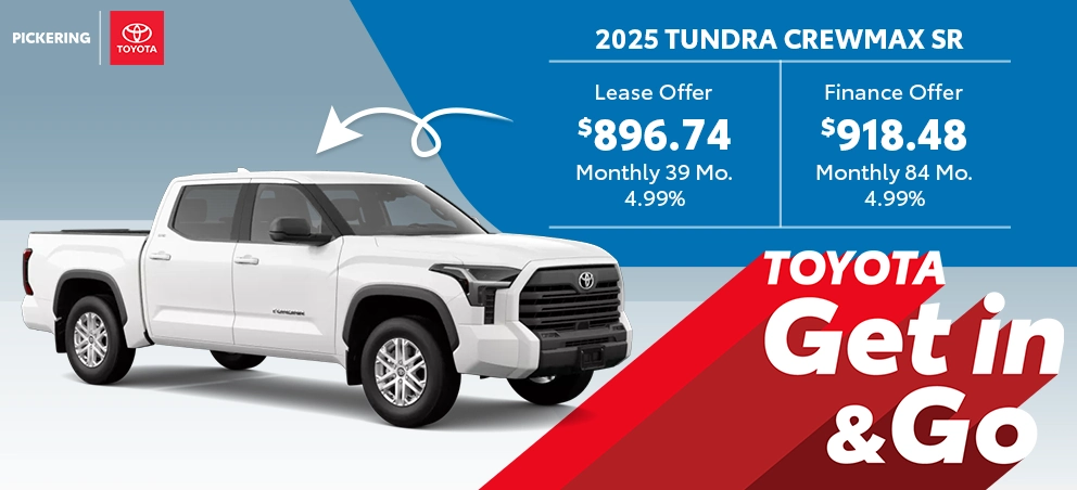 Get in & Go Event 2025 Toyota Tundra Crewmax Reg Bed SR5 @ Pickering Toyota