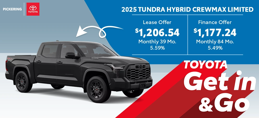 Get in & Go Event 2025 Toyota Tundra Hybrid Crewmax Reg Bed Limited TRD Off Road Nightshade @ Pickering Toyota